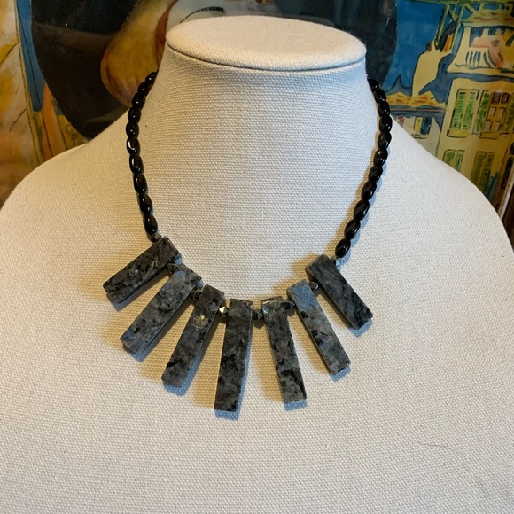 Labradorite - glass beads necklace - elegant and unique - new jewelry - Picture 11 of 13